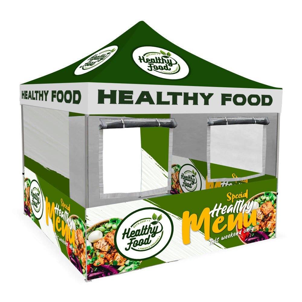 tent signage Custom Food Concession Canopy Tent Package 10x10 – SOARDISTUSA