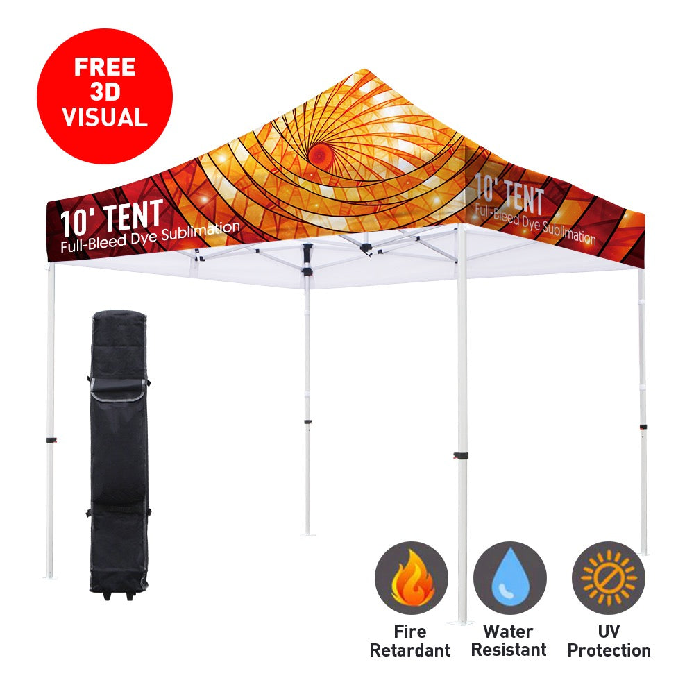 Premium Aluminum 10' Tent Kit (Full-Bleed Dye Sublimation) 17 Valance