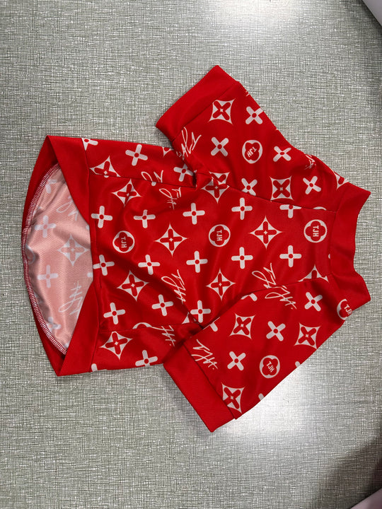 Jersey de malla de 150 g/m², manga corta para perros (sublimación completa) n.º 500054