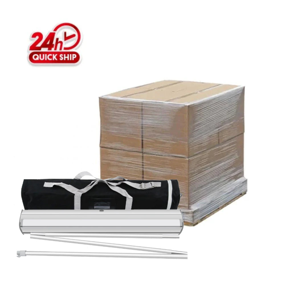 25 marcos de aluminio premium de 10' x 10' (plata) /48'' x63'' x 73'' /865lbs/1 paleta