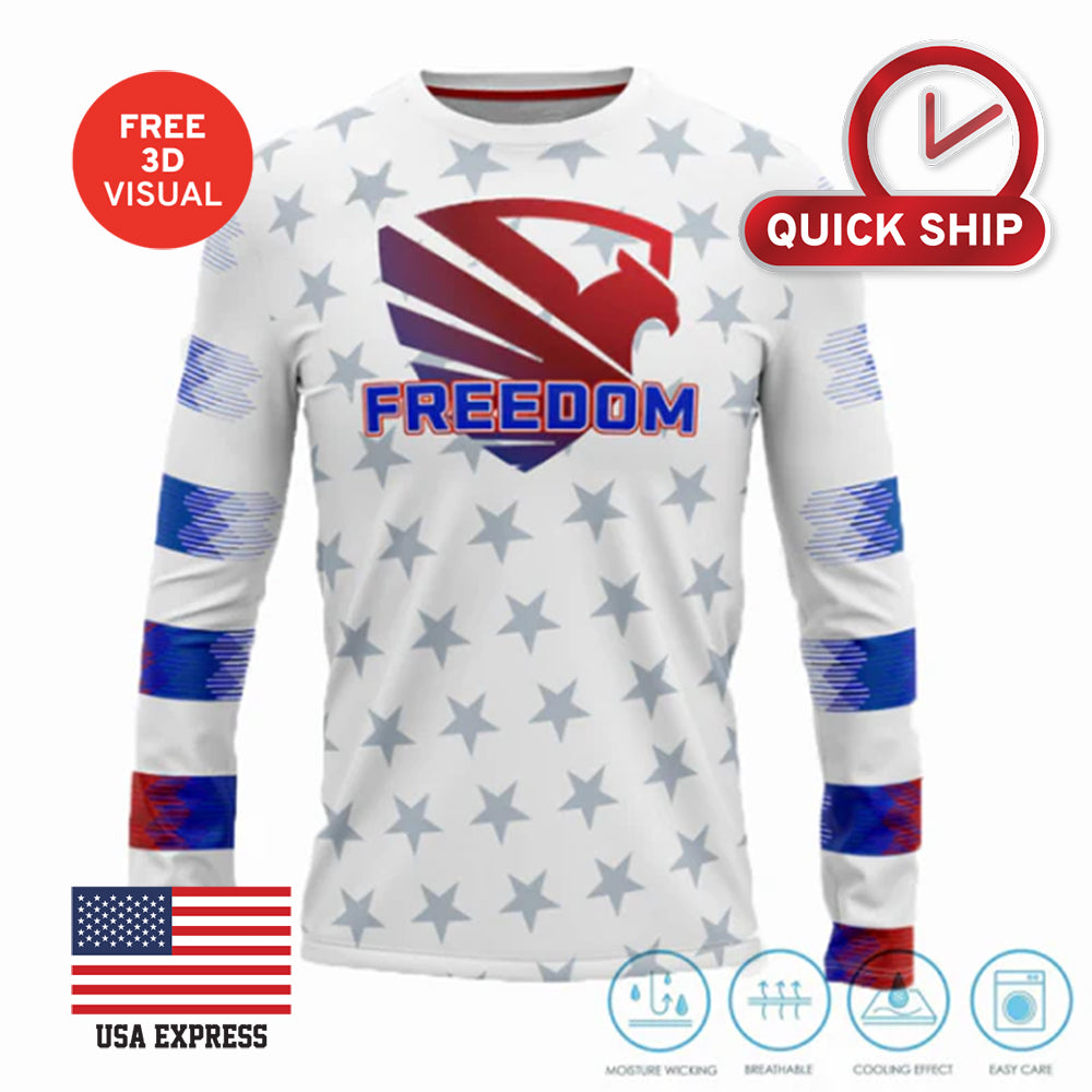 120GSM Milk Silk Long Sleeve Crew Neck (Full Dye Sublimation)#USA500041