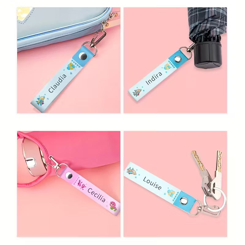 Custom Name Sticker Cartoon Hanging Buckle Hanging Key Chain