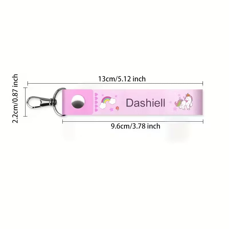 Custom Name Sticker Cartoon Hanging Buckle Hanging Key Chain