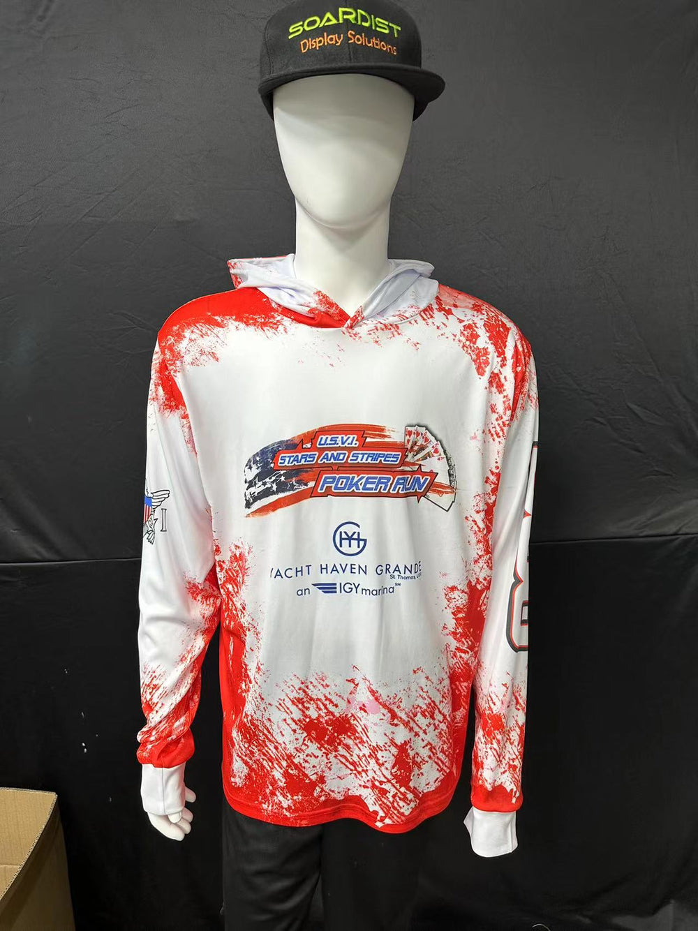 150GSM Mesh Jersey Long Sleeve Hoodie T-shirt (Full Dye Sublimation)#USA500039