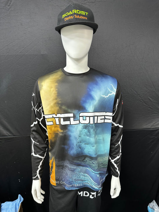 150GSM Mesh Jersey Long Sleeve Crew Neck (Full Dye Sublimation)#500003