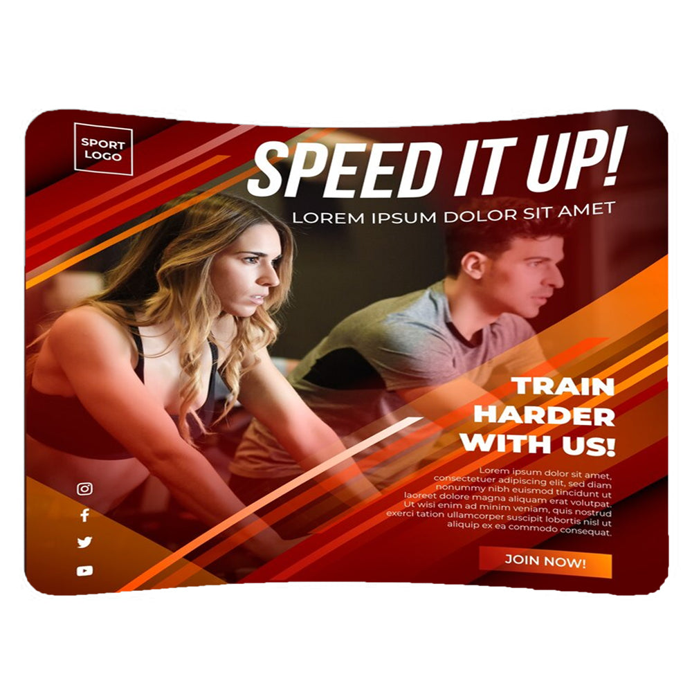10' Tube Curved Fabric Display