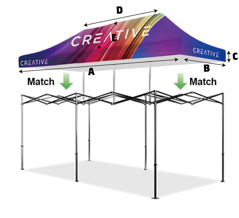 Premium 20' Tent Top (Full-Bleed Dye Sublimation) (Custom Size)