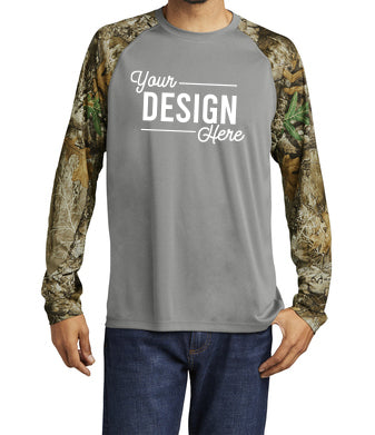 RU151LS Russell Outdoors™ Realtree® Colorblock Performance Long Sleeve Tee