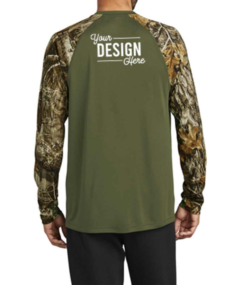 RU151LS Russell Outdoors™ Realtree® Colorblock Performance Long Sleeve Tee