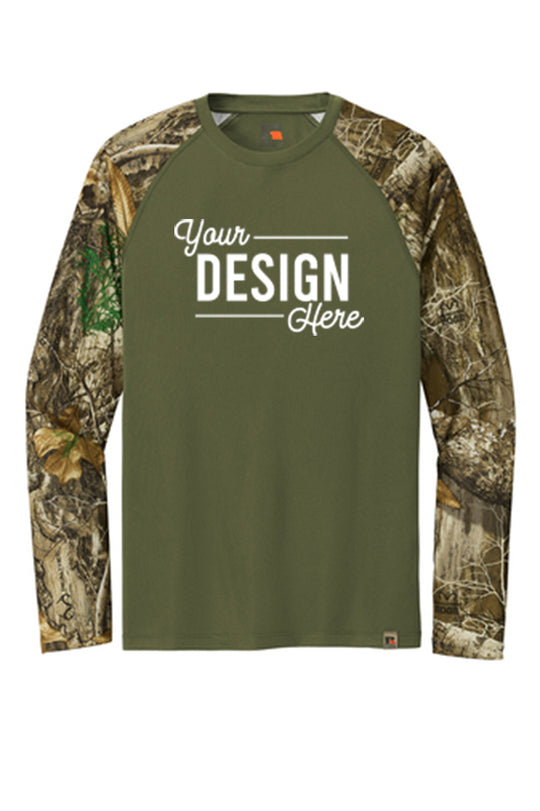 RU151LS Russell Outdoors™ Realtree® Colorblock Performance Long Sleeve Tee