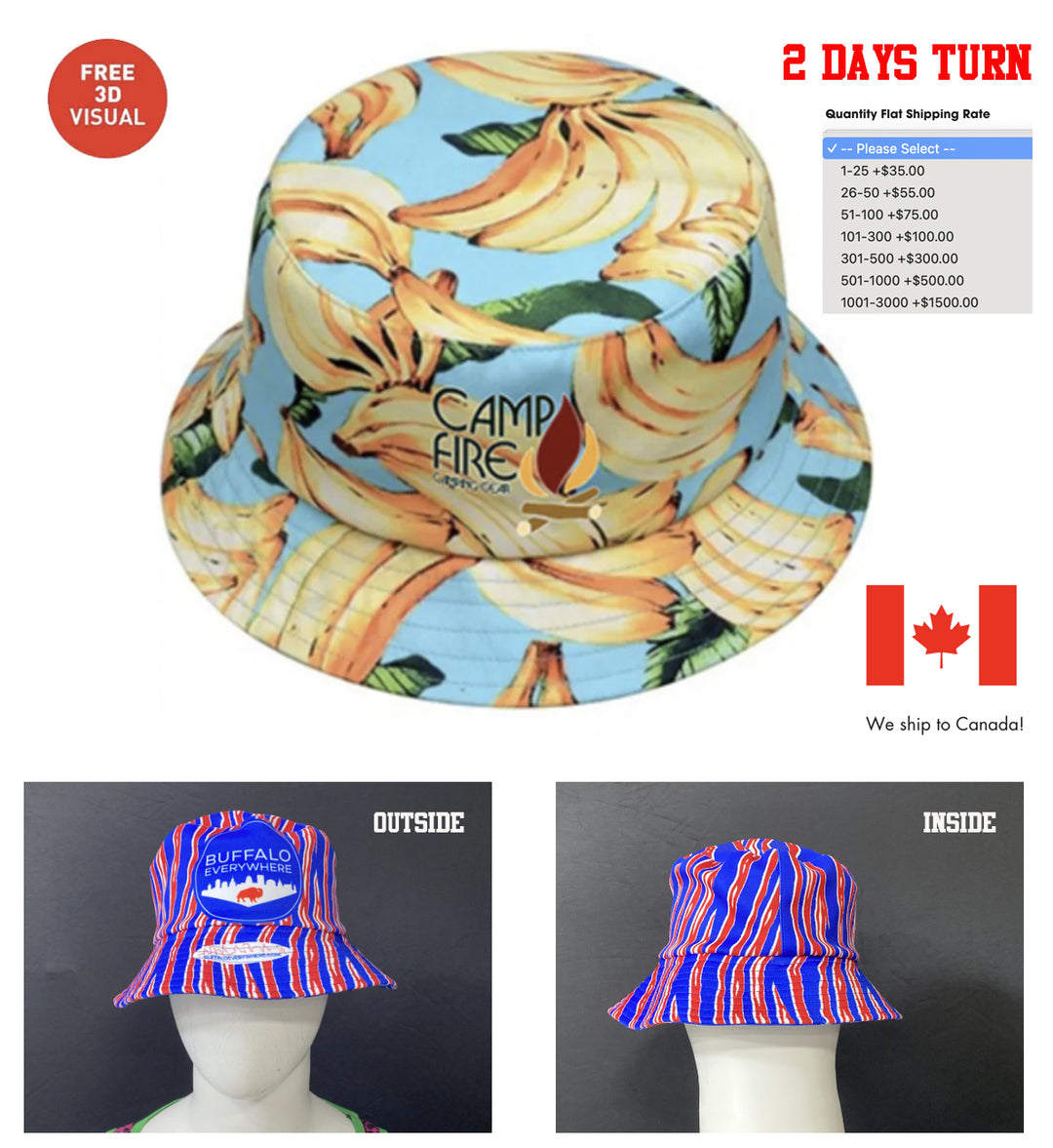 Sublimated Bucket Hat