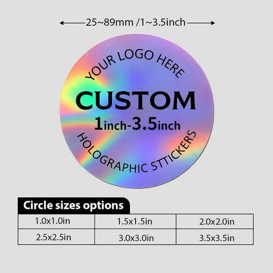 500pcs Customizable Holographic Vinyl Decals Stickers