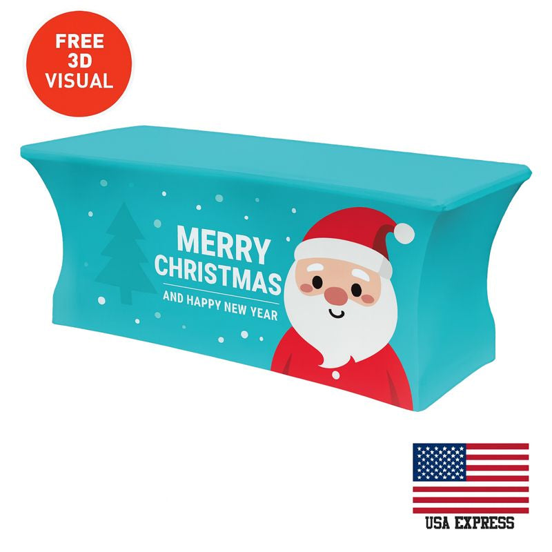 Premium Stretch Table Cover (Full-Color Dye Sublimation, Full Bleed)