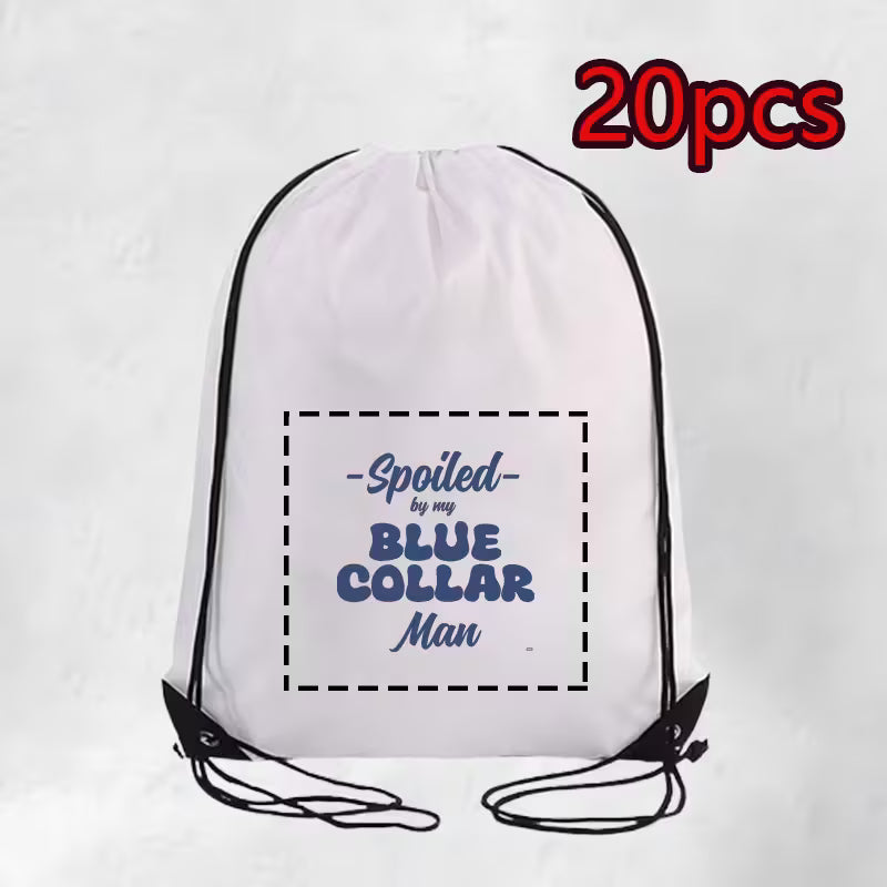 20pcs Customizable Drawstring Backpacks