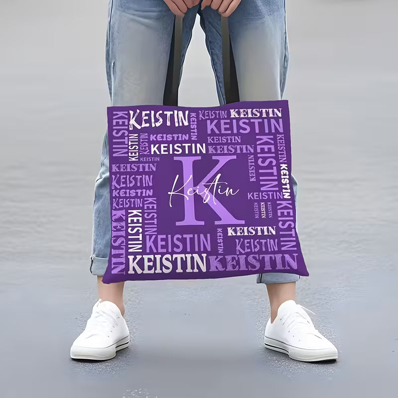 Custom Tote Bag Featuring Your Name