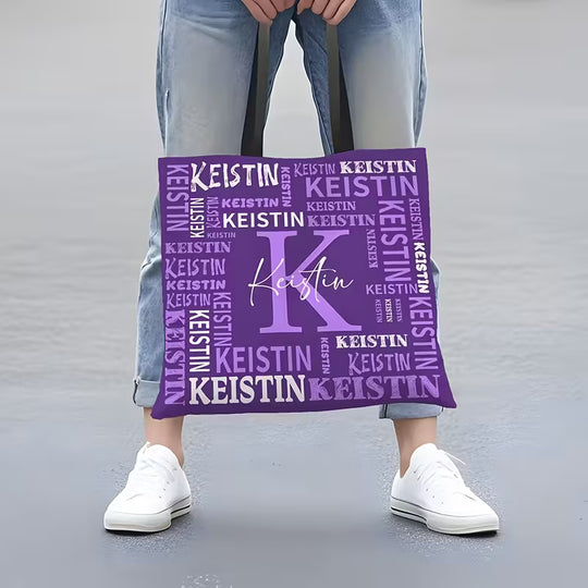Custom Tote Bag Featuring Your Name
