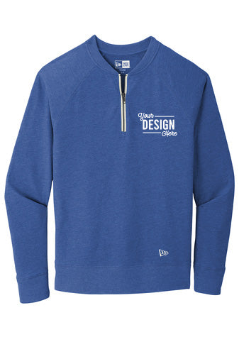 NEA123 New Era ® Sueded Cotton Blend 1/4-Zip Pullover