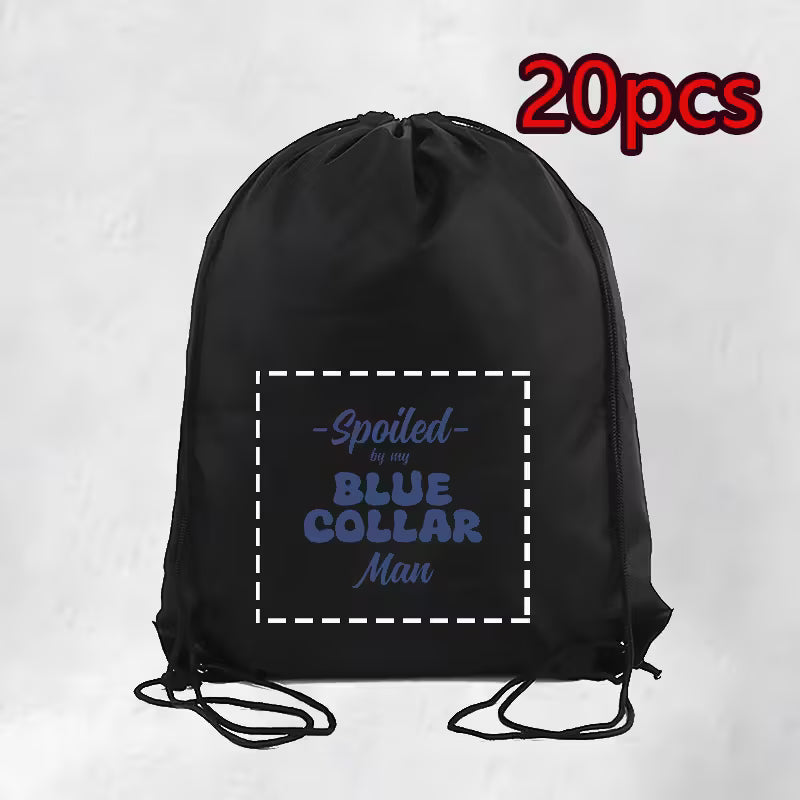20pcs Customizable Drawstring Backpacks
