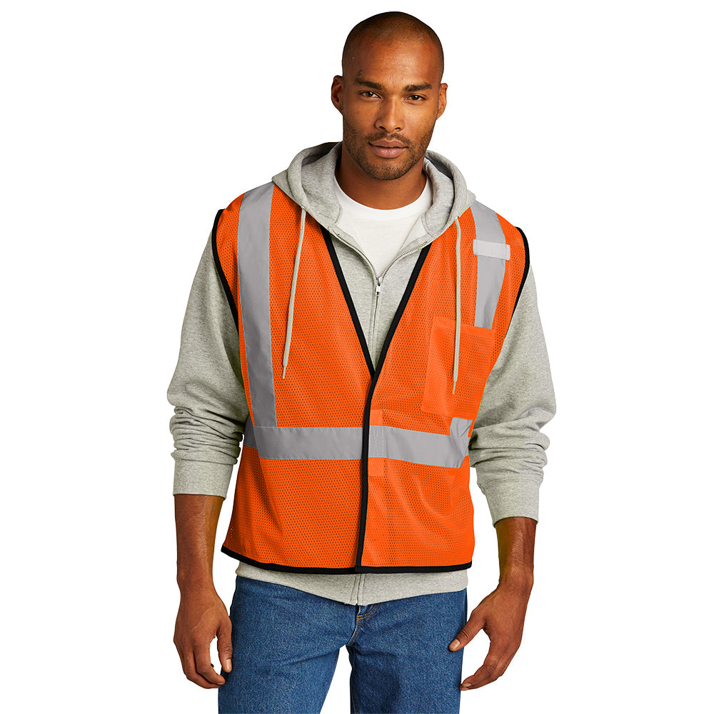 CornerStone ® ANSI 107 Class 2 Economy Mesh One-Pocket Vest