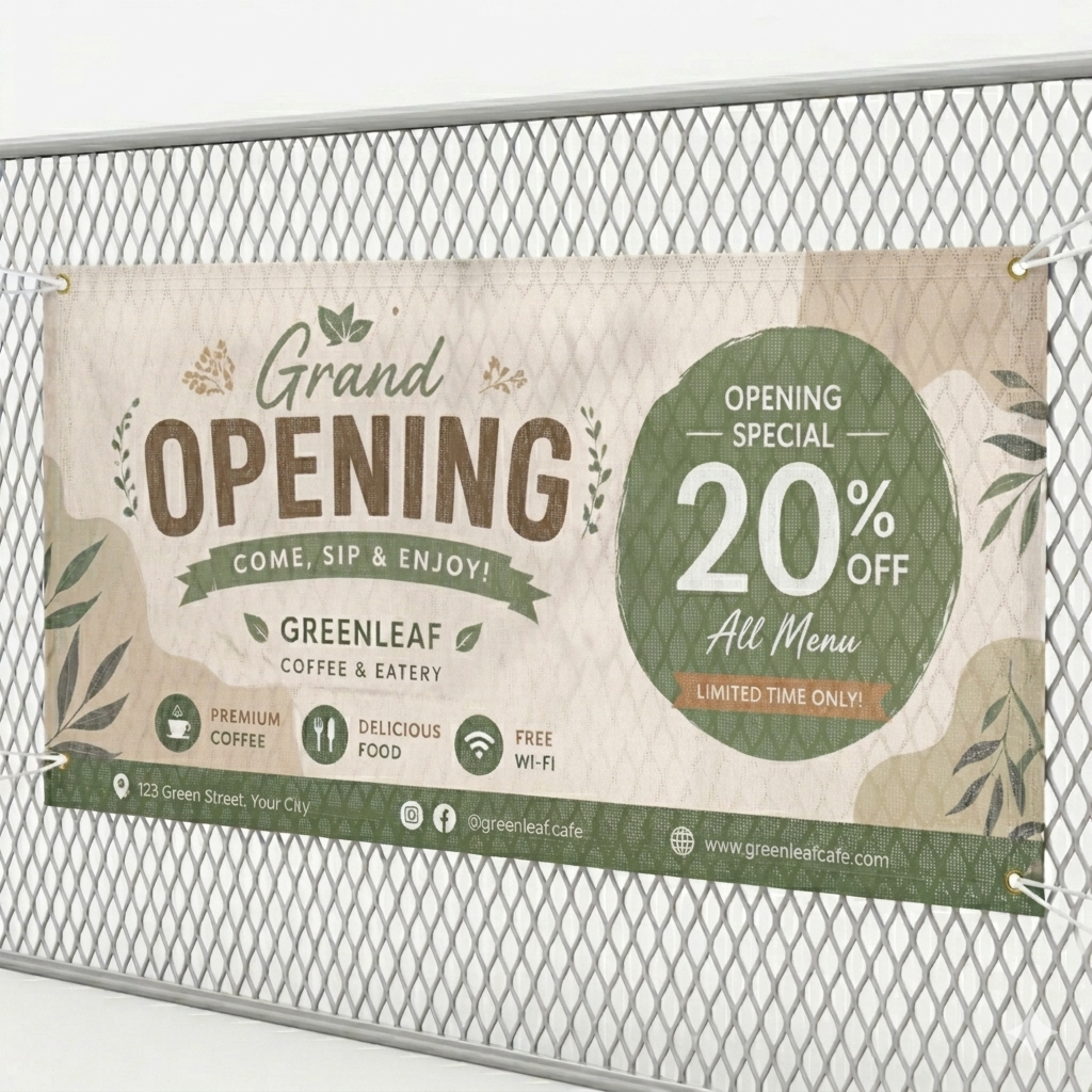 Vinyl Mesh Banner  (10oz.) per ft²