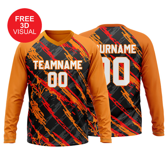 150GSM Mesh Jersey Long Sleeve V- neck (Full Dye Sublimation)#500004