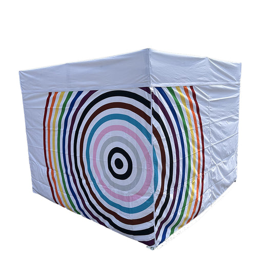 Premium Aluminum 10' Flat Top Tent Kit (Full-Bleed Dye Sublimation) 17" Valance