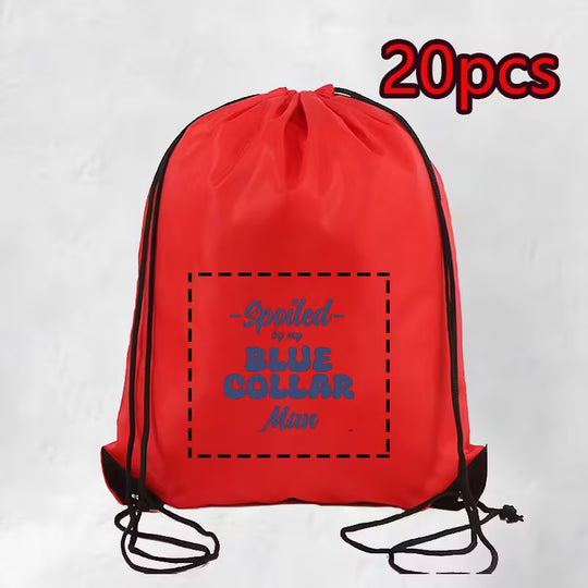 20pcs Customizable Drawstring Backpacks