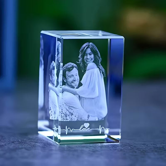 Personalized Custom Crystal Photo Sculpture FREE SHIPPING