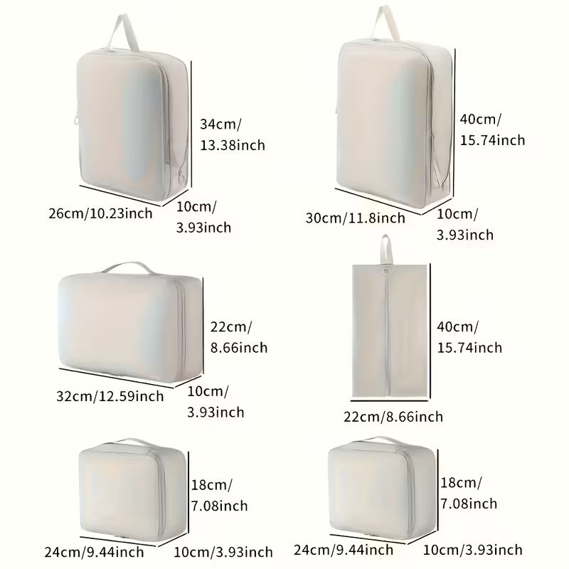 6pcs Personalized Travel Storage Bag Set