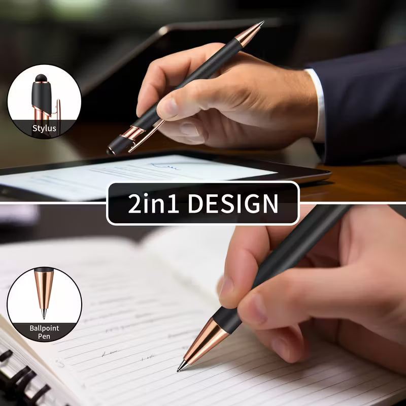 2 personalized metal ballpoint pens