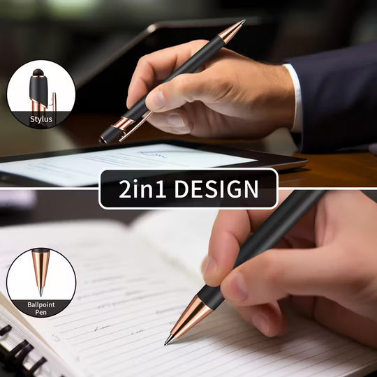 2 personalized metal ballpoint pens