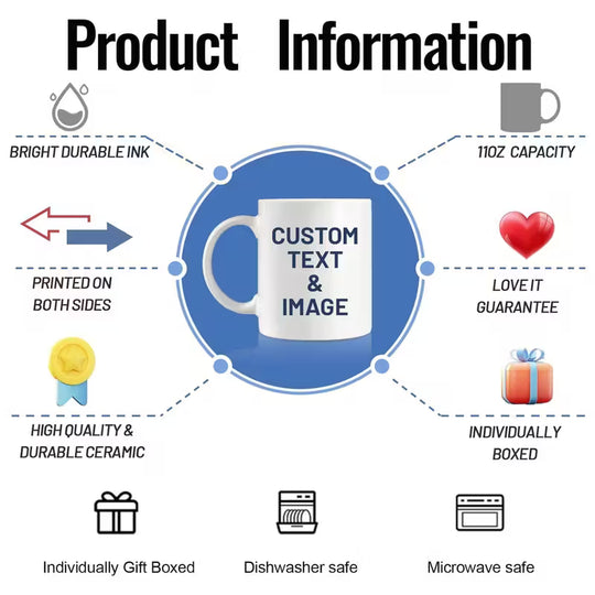 Custom Photo & Text Mug FREE SHIPPING