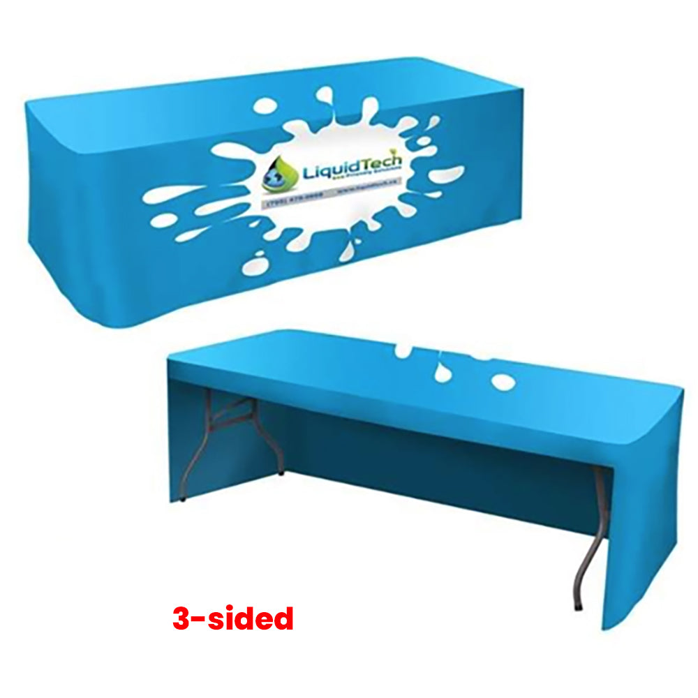 Premium Fitted Table Cover  (Full-Color Dye Sublimation, Full Bleed)