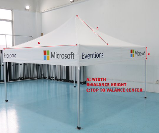Premium 10' Tent Top (Full-Bleed Dye Sublimation)(Custom Size)