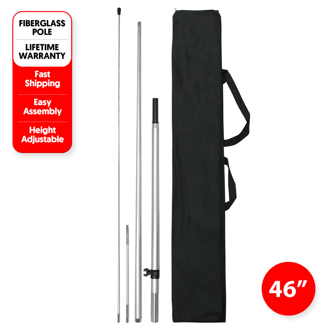 20pcs 8' Pole kits with Carry Bag/ 48'' x 11'' x 11'' / 40lbs/1 Carton