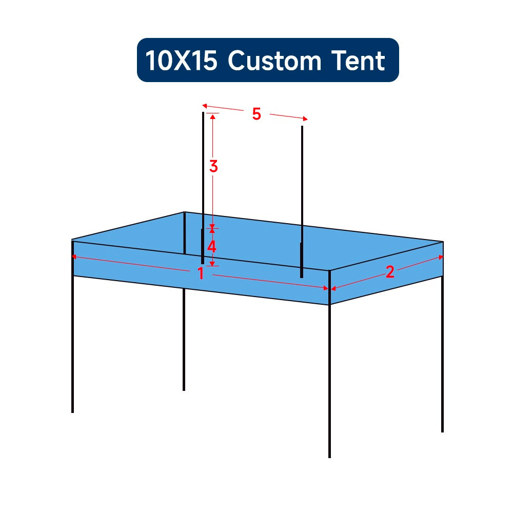 Premium 15' Tent Top (Full-Bleed Dye Sublimation) (Custom Size)