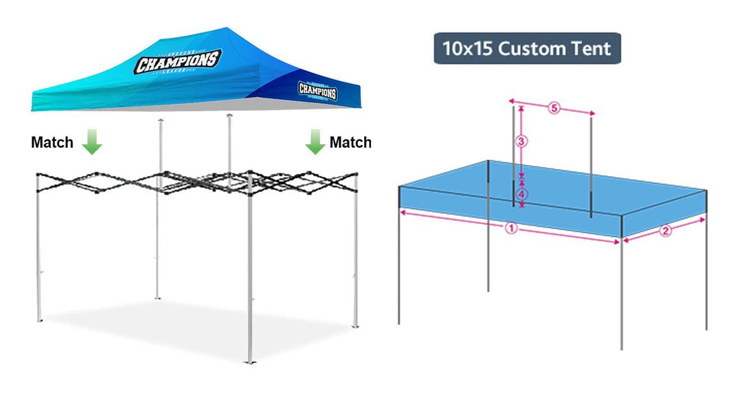 Premium 15' Tent Top (Full-Bleed Dye Sublimation) (Custom Size) - Soardist