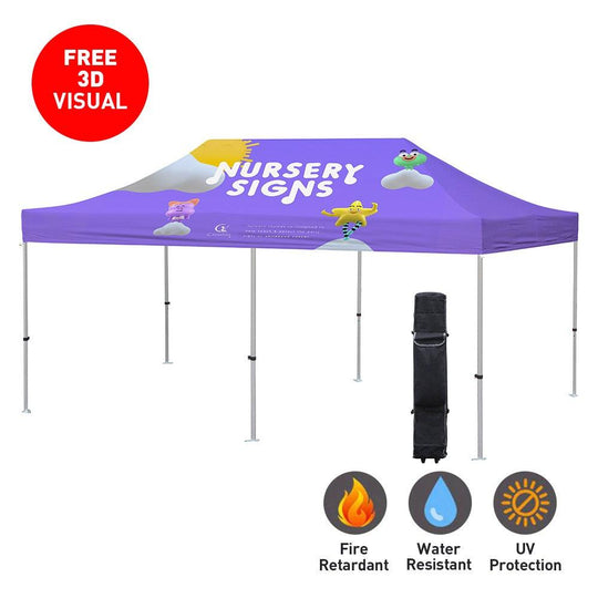 Premium Aluminum (Silver)20' Event Tent Kit (Full-Bleed Dye Sublimation) - Soardist