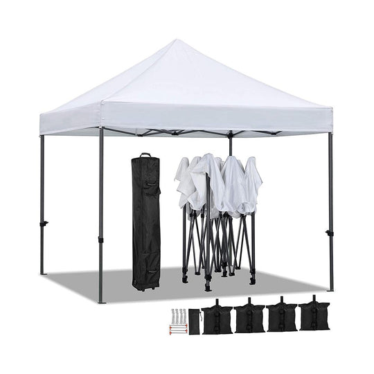 Kit de carpa de acero en blanco premium de 10' 