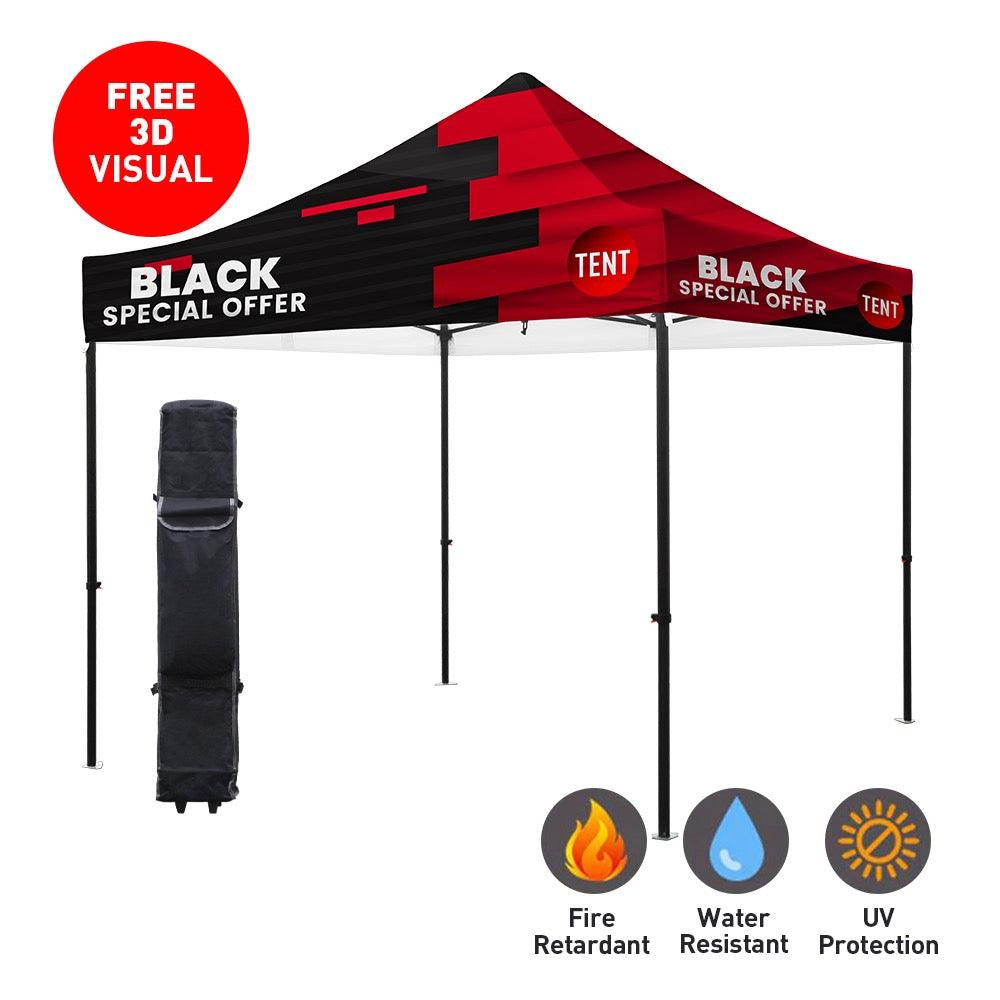 Premium Aluminum (Black)10' Tent Kit (Full-Bleed Dye-Sublimation) - Soardist