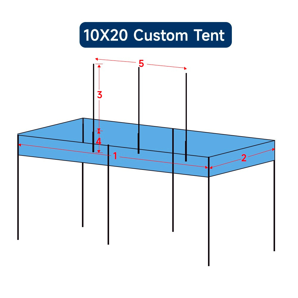 Premium 20' Tent Top (Full-Bleed Dye Sublimation) (Custom Size)