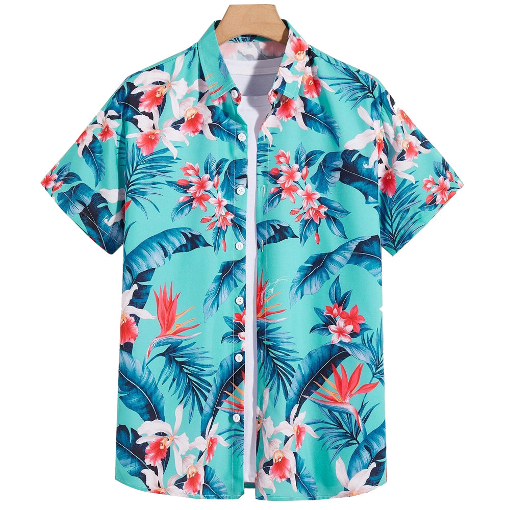 Camisa con estampado tropical (sublimación completa) #500036