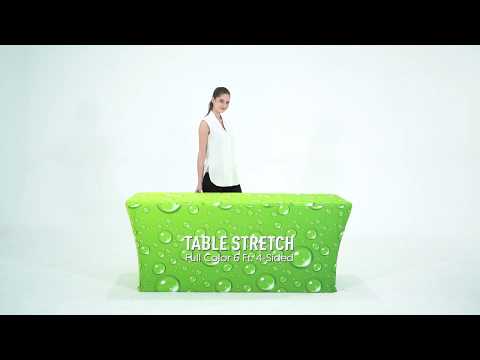 Premium Stretch Table Cover (Full-Color Dye Sublimation, Full Bleed)